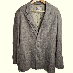 The Territory Ahead XXLL Mens Brown 100% Silk Knit Blazer Sport Coat‎ Jacket